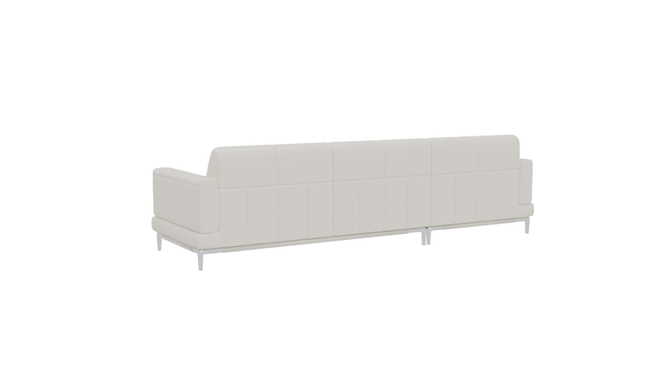 Modern Leather Sectional Sofa 3D - Professional 3D Model Render 4