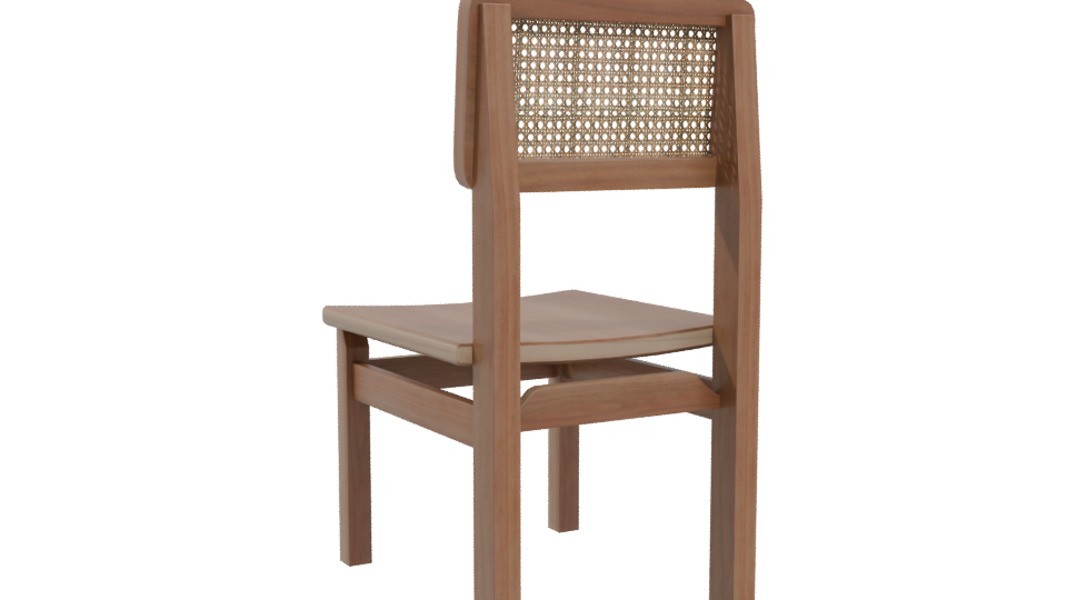 Stylish Wooden Dining Chair 3D - Professional 3D Model Render 4