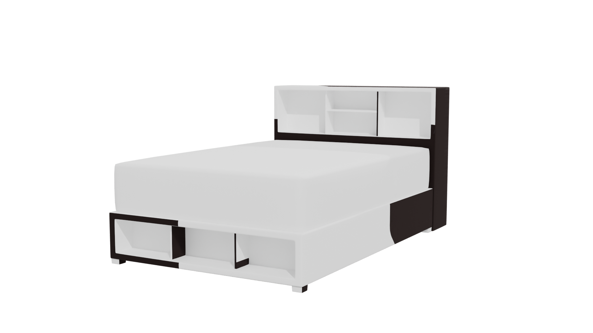 Stylish Modern Bed Model 3D - Professional 3D Model Render 12