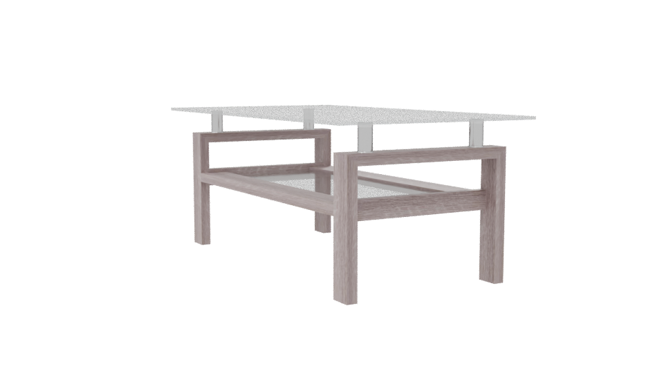 Stylish Glass Top Coffee Table - Professional 3D Model Render 7