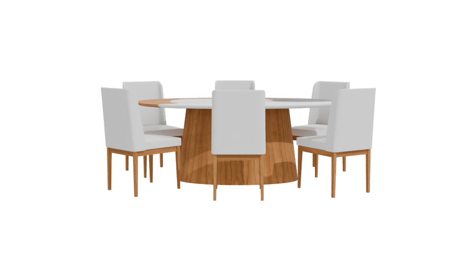 Modern Round Dining Table 3D - Professional 3D Model Render 11