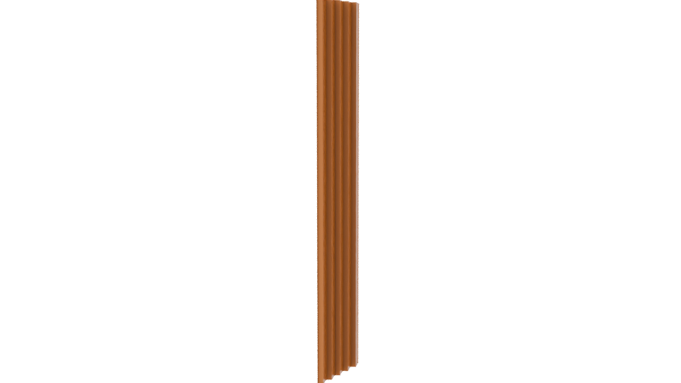 Stylized Vertical Wooden Panel 3D - Professional 3D Model Render 3