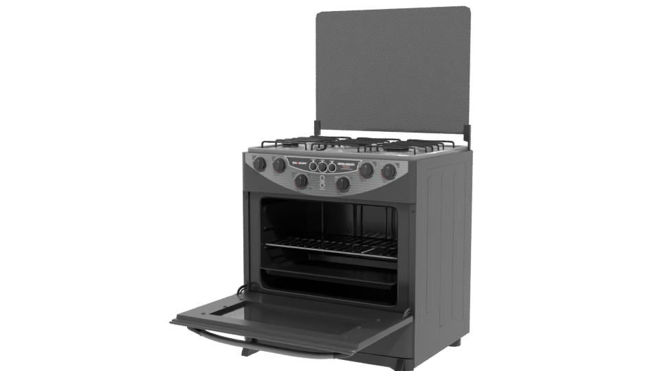 Stylish Gas Range Appliance 3D - Professional 3D Model Render 12