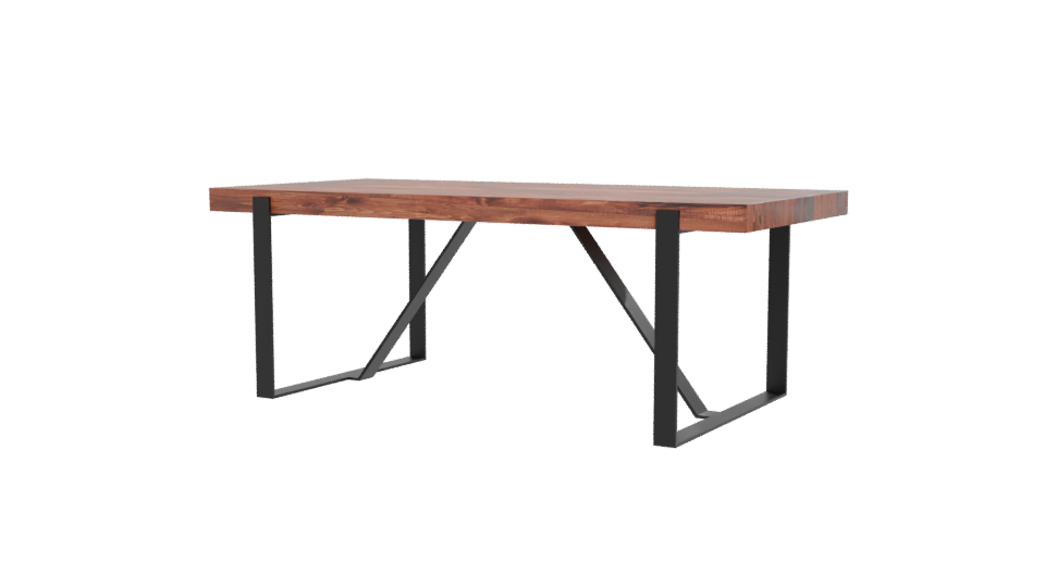 Stylish Wooden Dining Table Model - Professional 3D Model Render 12