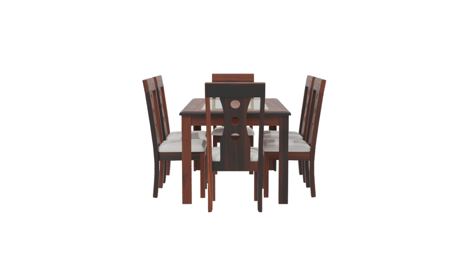 Modern Dining Table Set 3D - Professional 3D Model Render 2