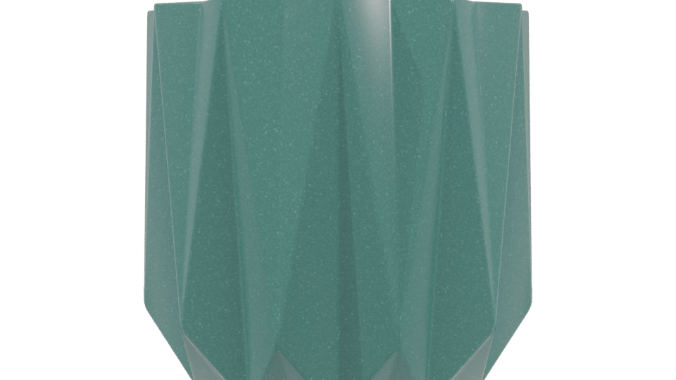 Stylized Geometric Planter 3D - Professional 3D Model Render 3