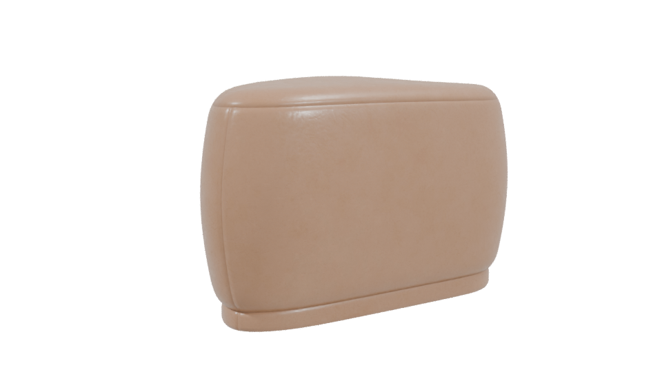 Stylish Modern Ottoman 3D Model - Professional 3D Model Render 3