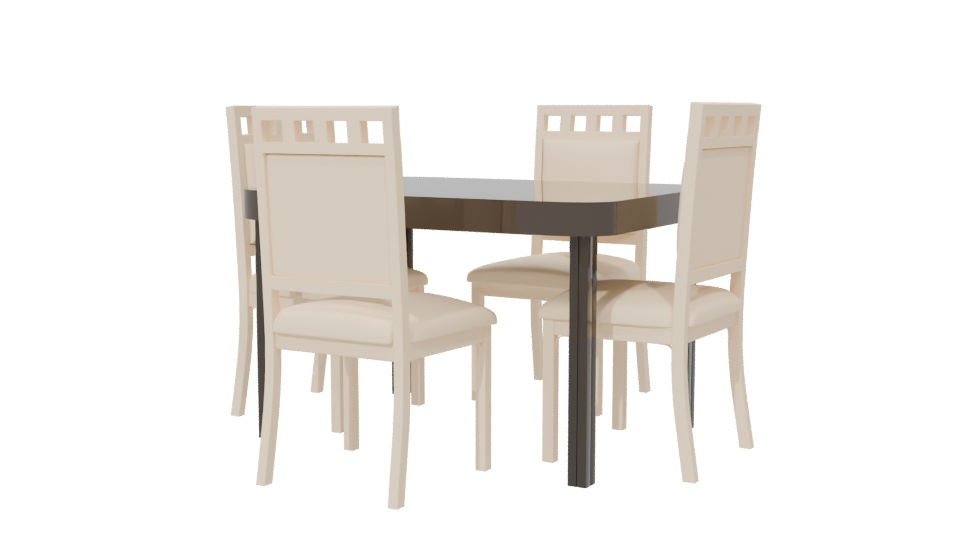 Stylish Dining Table Set 3D - Professional 3D Model Render 6