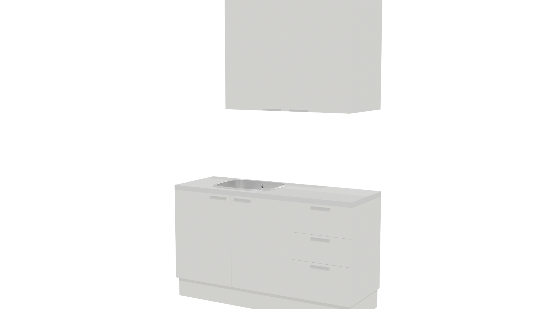 Modern Kitchen Sink Cabinet 3D - Professional 3D Model Render 12