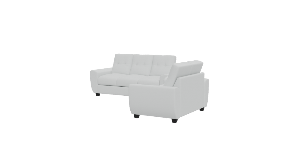 Stylish White Sofa Set 3D - Professional 3D Model Render 12