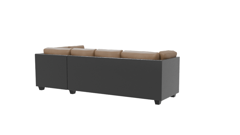 Stylish L-Shaped Sofa Model 3D - Professional 3D Model Render 6