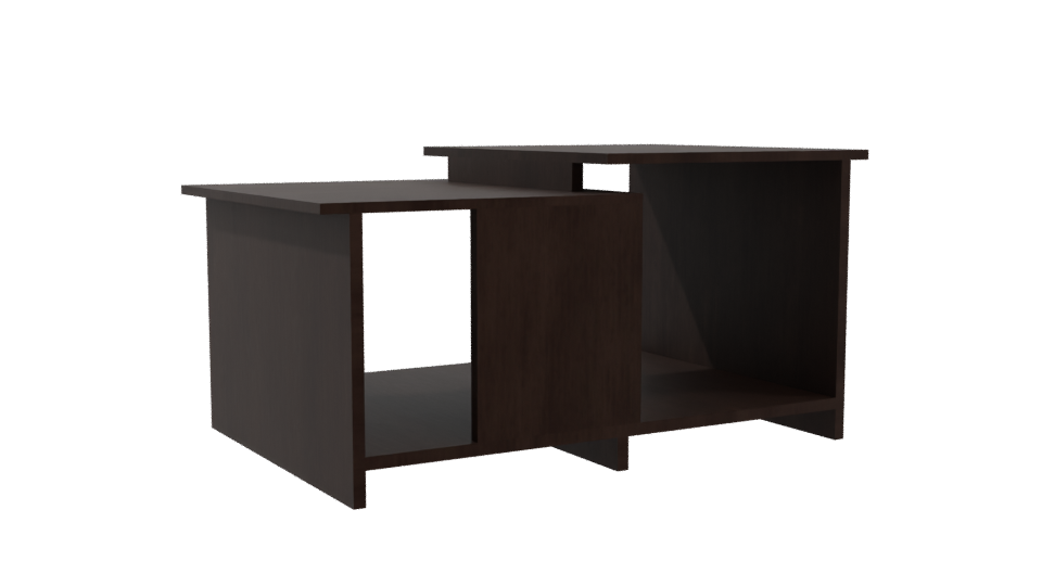 Contemporary Wooden Coffee Table 3D - Professional 3D Model Render 4