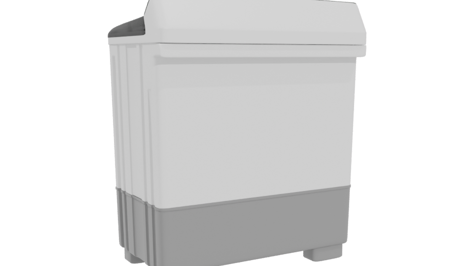 Stylish Top-Load Washing Machine Model - Professional 3D Model Render 4