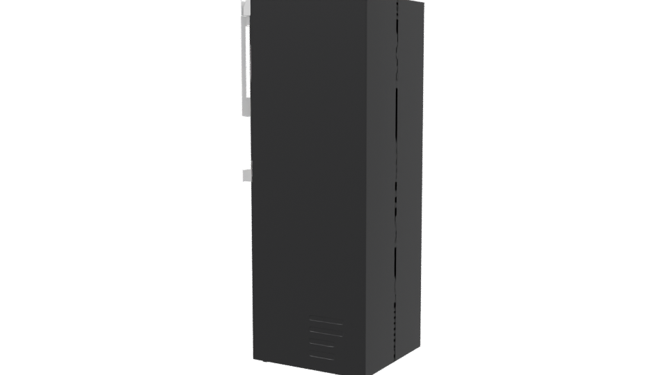 Sleek Black Refrigerator Model - Professional 3D Model Render 3