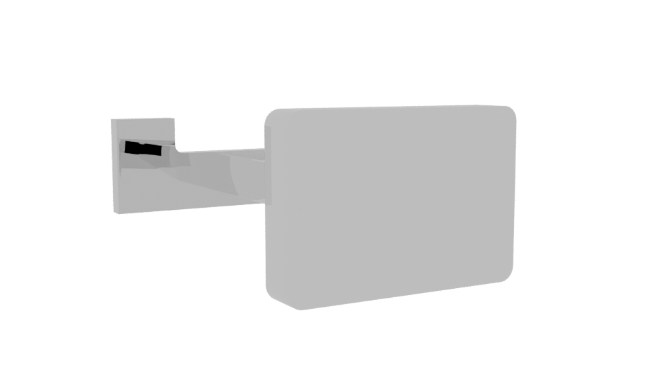 Stylized Metal Clip Holder Model - Professional 3D Model Render 4