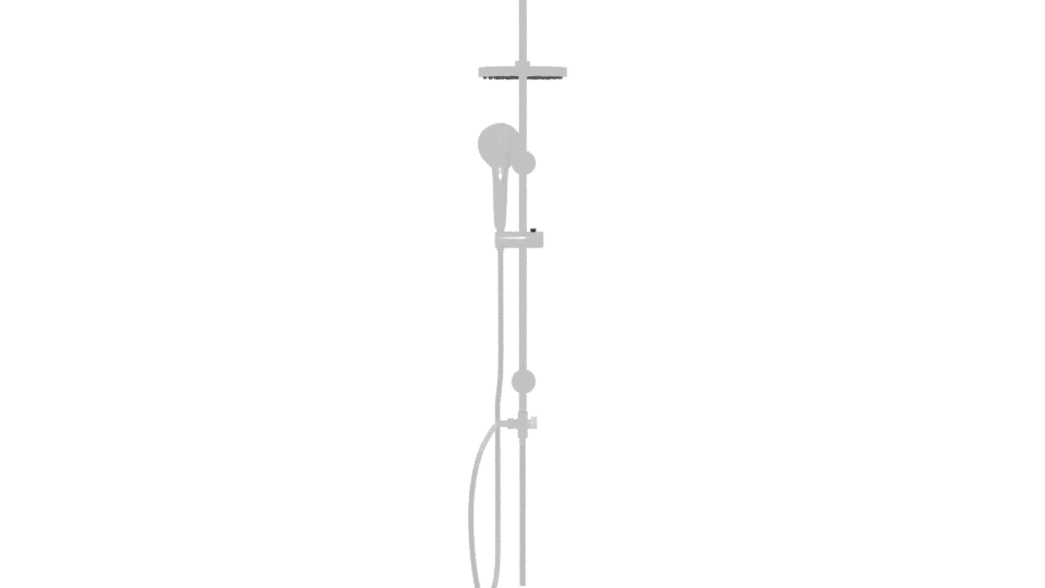 Modern Wall-Mounted Shower System - Professional 3D Model Render 5