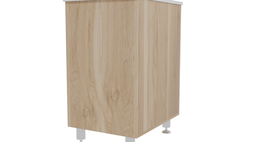 Contemporary Wooden Storage Cabinet 3D Model - Professional 3D Model Render 3