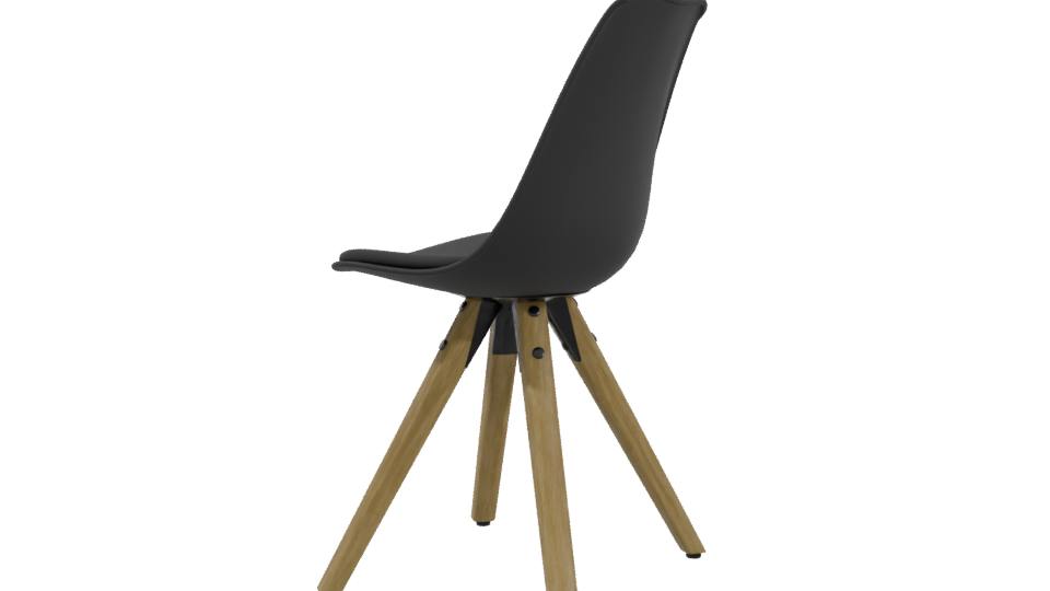 Stylish Modern Black Chair 3D - Professional 3D Model Render 3