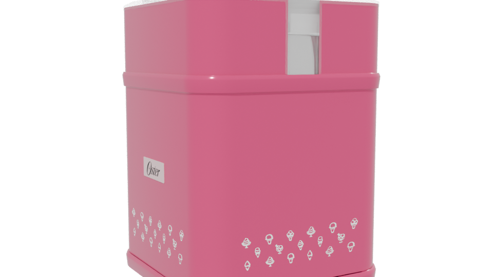 Stylish Pink Mini Fridge 3D - Professional 3D Model Render 13