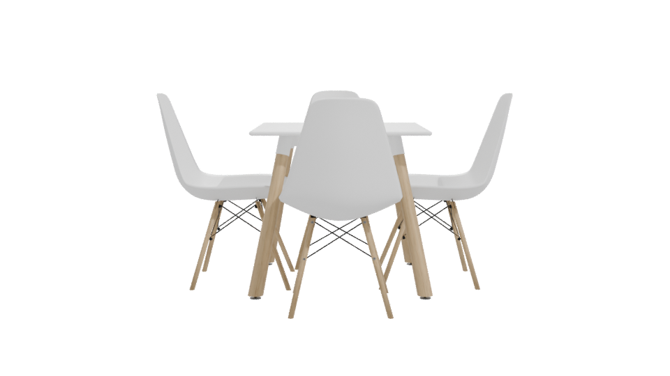 Stylish Minimalist Dining Set 3D - Professional 3D Model Render 11