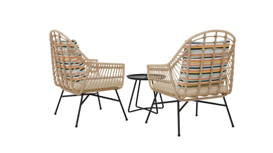 Stylish Outdoor Lounge Set 3D - Professional 3D Model Render 7