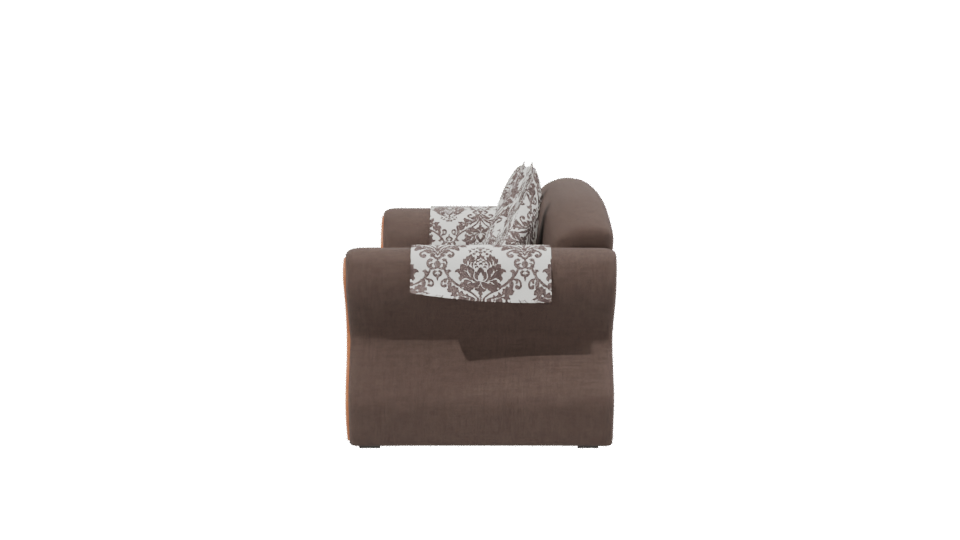 Stylish Brown Sofa 3D Model - Professional 3D Model Render 2