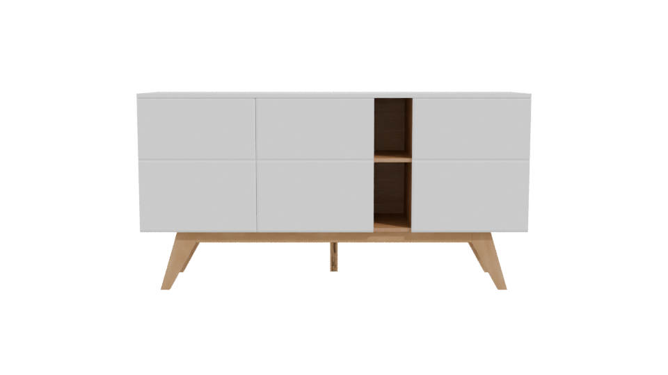 Sleek Modern Console Cabinet 3D Model - Professional 3D Model Render 11