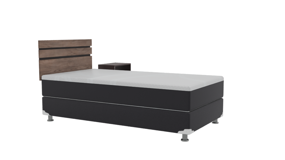 Stylish Single Bed Model 3D - Professional 3D Model Render 9