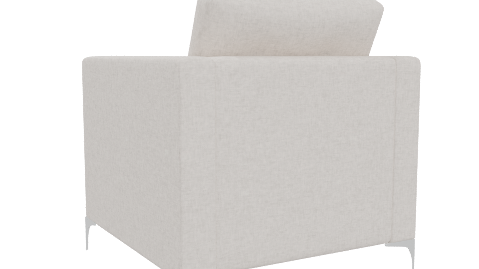 Minimalist Fabric Armchair 3D - Professional 3D Model Render 4