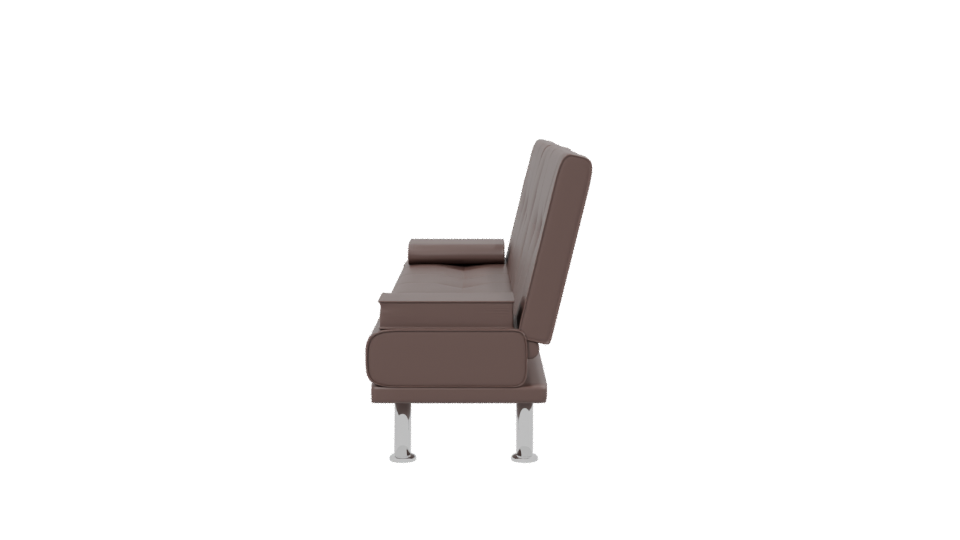 Stylish Brown Sofa Model 3D - Professional 3D Model Render 2