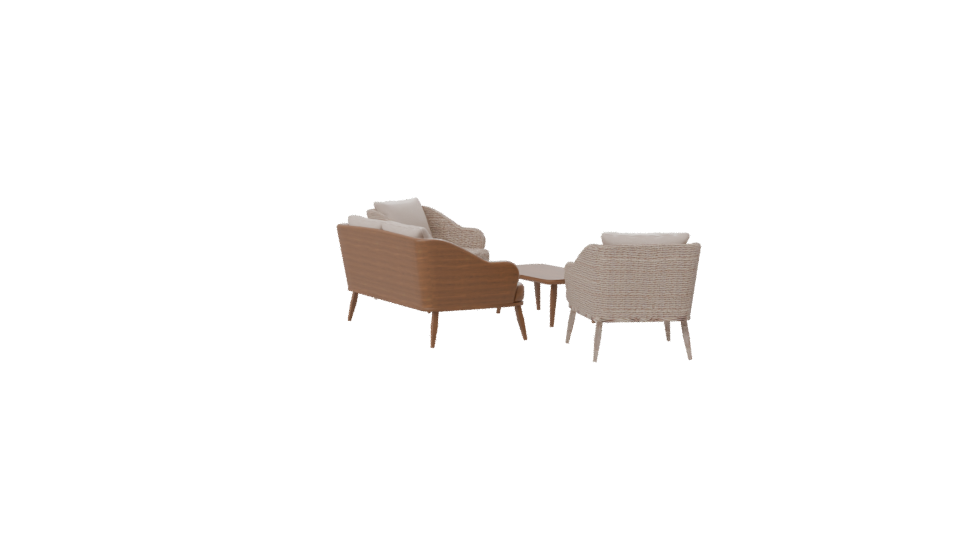 Elegant Modern Outdoor Furniture Set 3D Model - Professional 3D Model Render 7