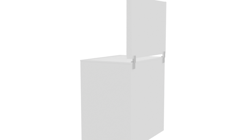 Compact Chest Freezer 3D Model - Professional 3D Model Render 3