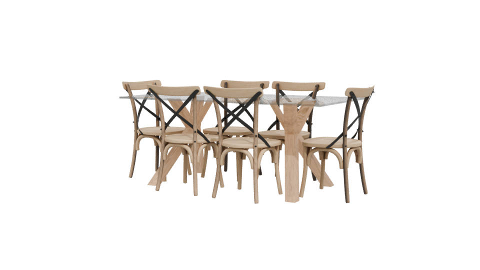 Riviera Glass Dining Set 3D - Professional 3D Model Render 12