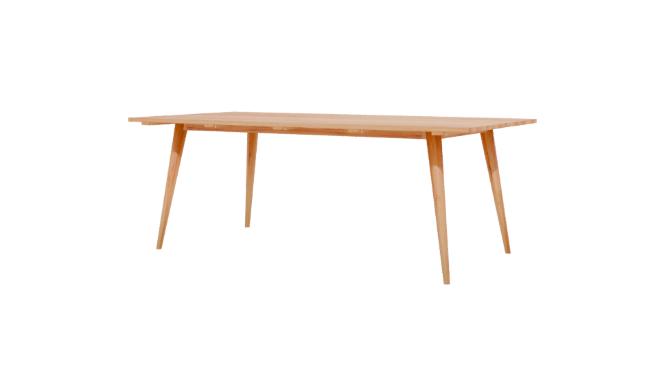 Stylish Wooden Dining Table Model - Professional 3D Model Render 12