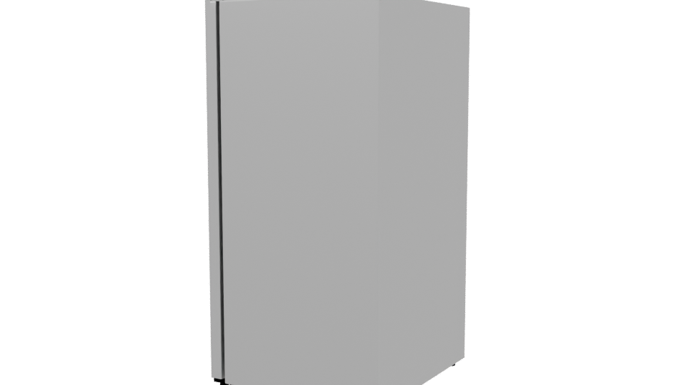 Sleek Modern Refrigerator 3D Model - Professional 3D Model Render 3