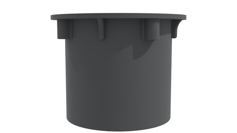 Industrial-Style Round Storage Container 3D Model - Professional 3D Model Render 10