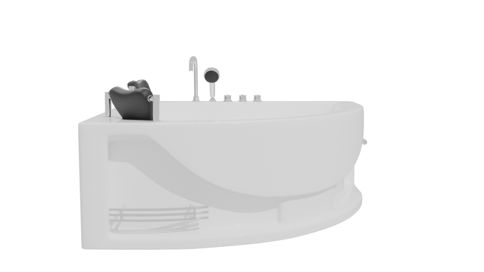 Elegant Corner Bathtub Model 3D - Professional 3D Model Render 11