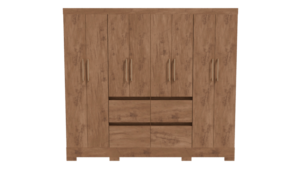 Contemporary Wooden Cabinet Model - Professional 3D Model Render 11
