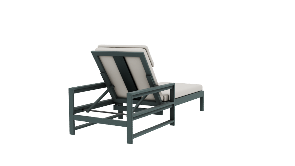 Stylish Outdoor Lounger 3D Model - Professional 3D Model Render 9