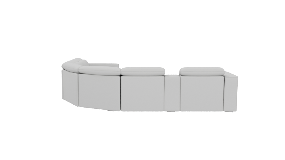 Stylish Modern Curved Sofa 3D Model - Professional 3D Model Render 5