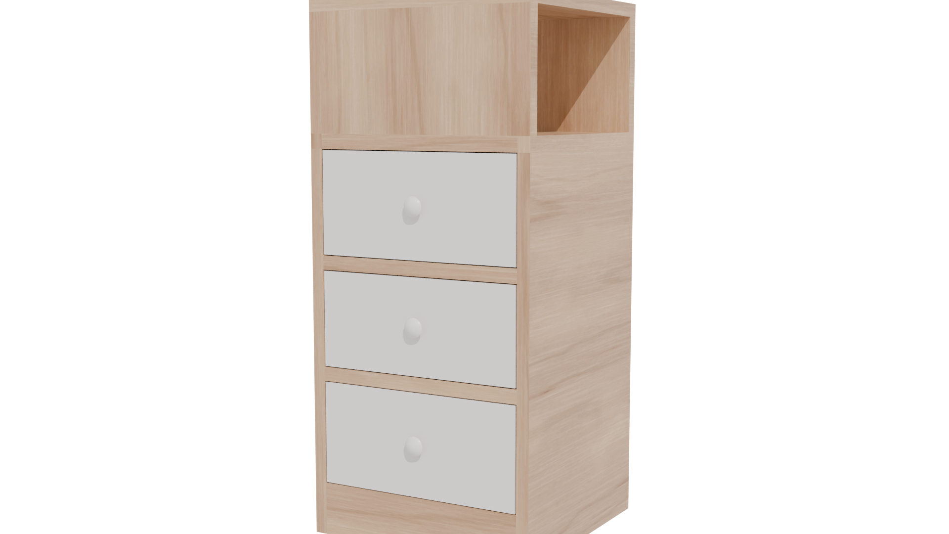 Minimalist Wooden Storage Cabinet 3D Model - Professional 3D Model Render 12