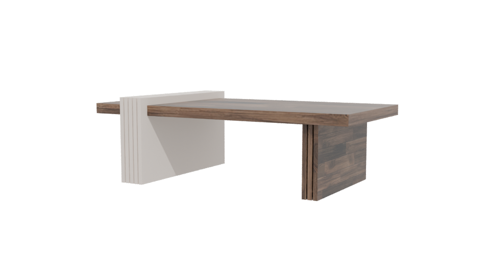 Contemporary Wooden Coffee Table 3D - Professional 3D Model Render 12