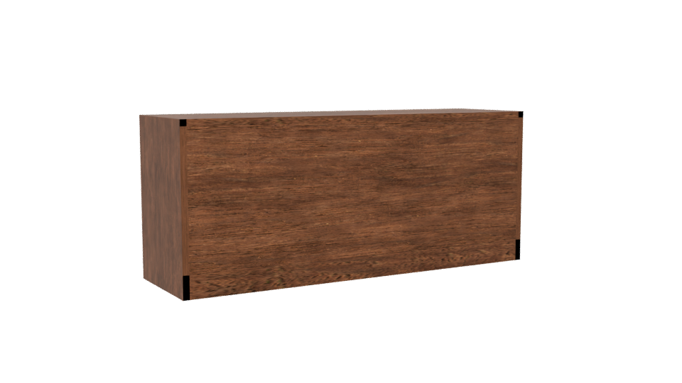 Stylish Wooden Media Console 3D - Professional 3D Model Render 4