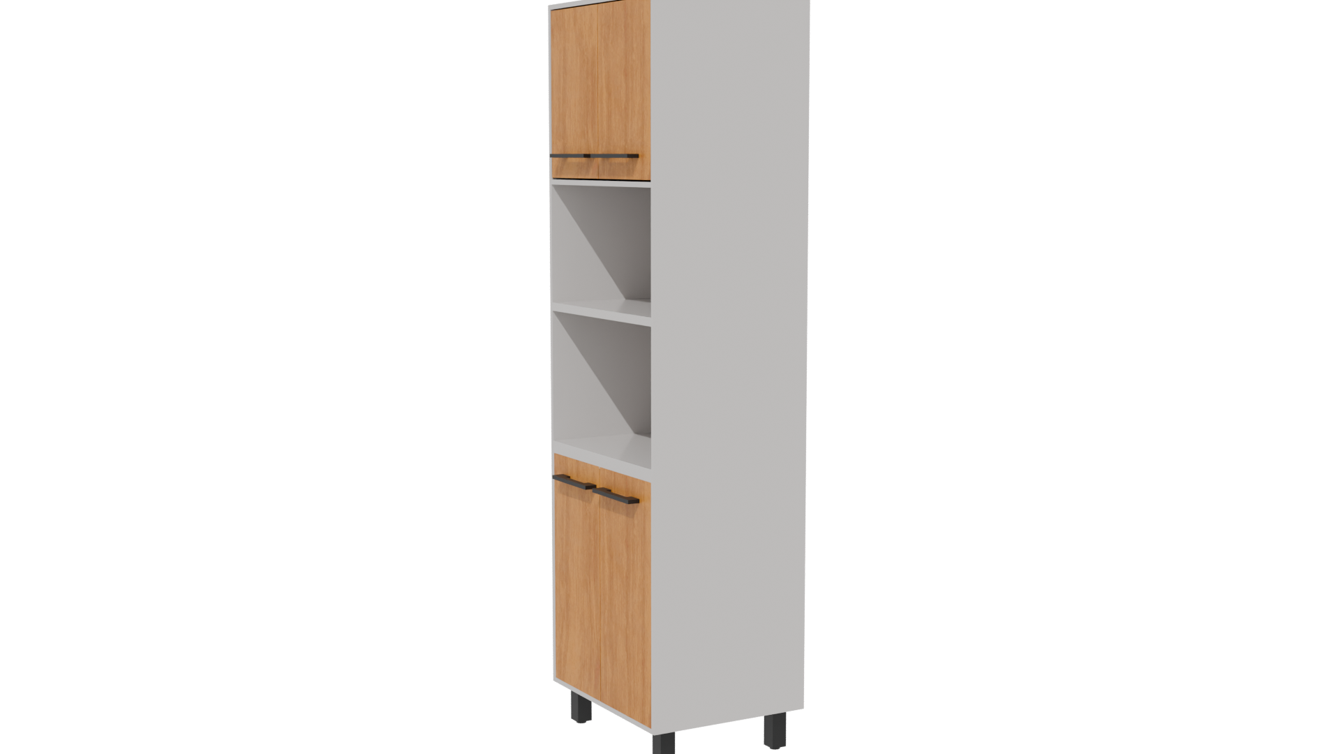 Stylish Wooden Kitchen Cabinet 3D Model - Professional 3D Model Render 25