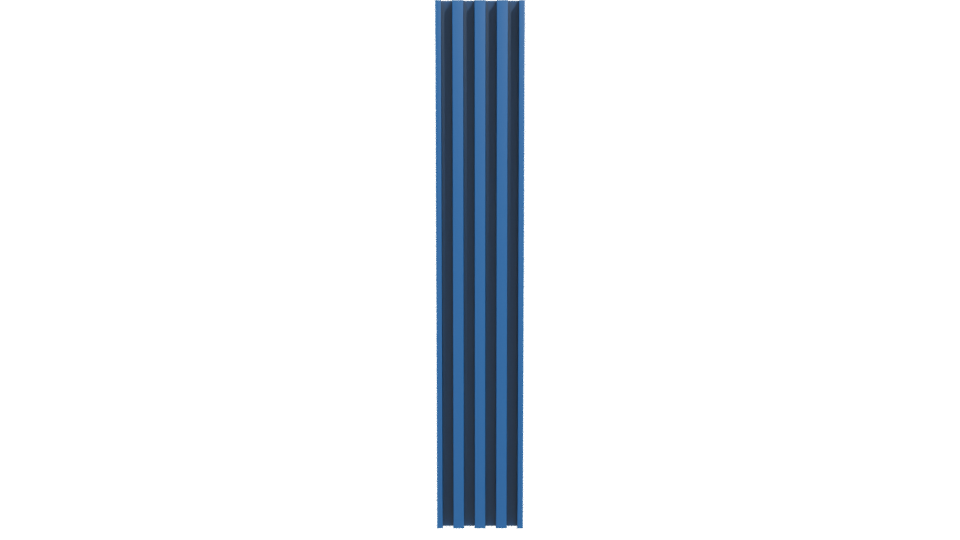 Vertical Blue Slatted Column Model - Professional 3D Model Render 11