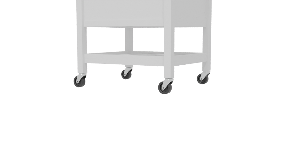 Minimalist Kitchen Cart with Storage - Professional 3D Model Render 6