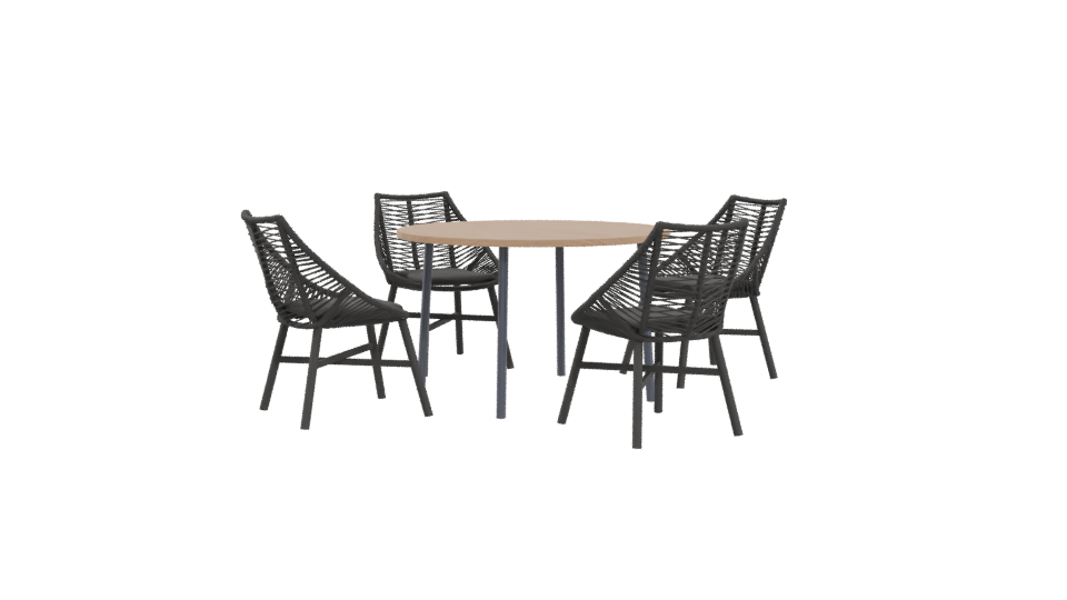 Stylish Dining Table Set 3D - Professional 3D Model Render 4
