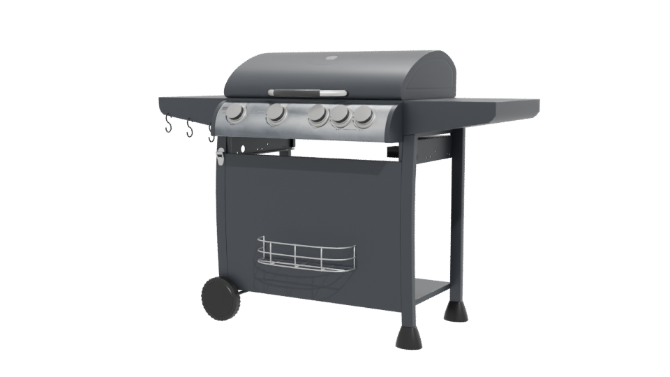 Sleek Modern Gas Grill 3D Model - Professional 3D Model Render 12