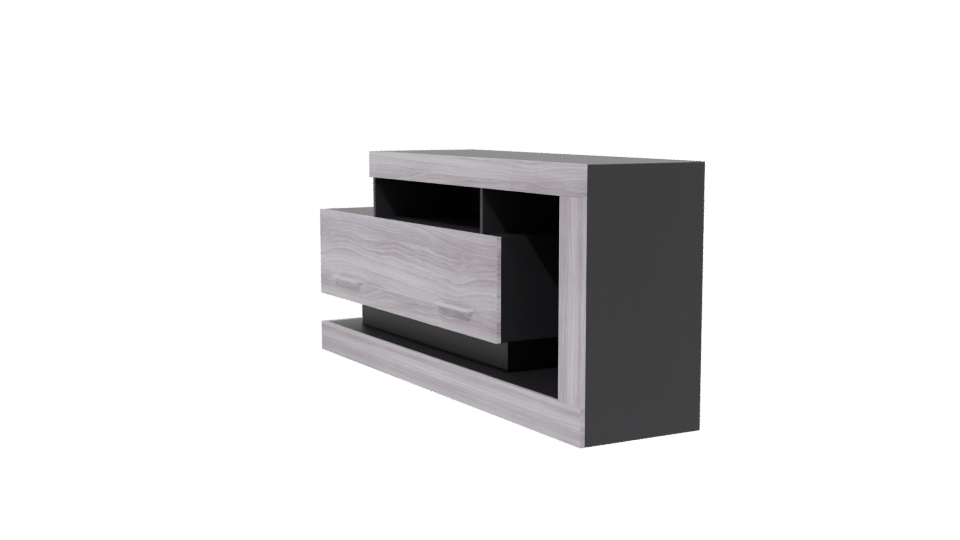 Minimalist Wooden Storage Unit 3D - Professional 3D Model Render 13