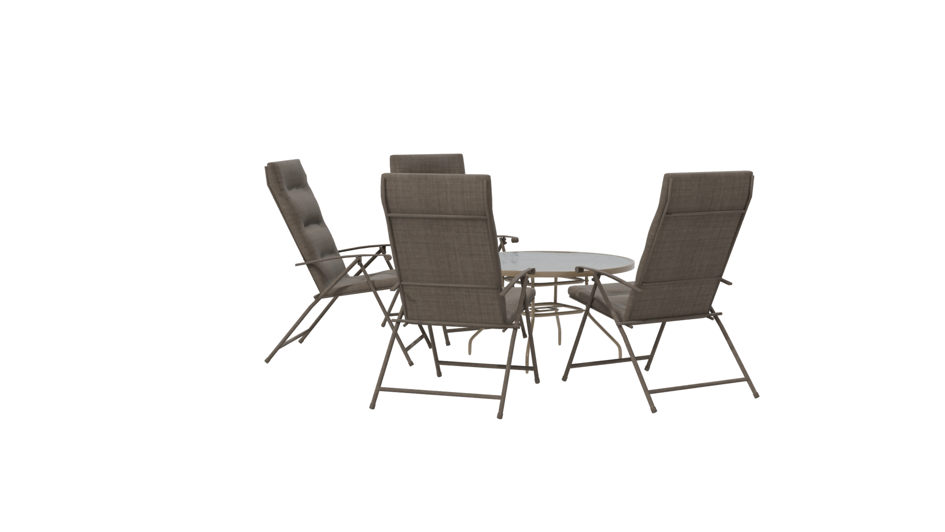 Stylish Outdoor Dining Set 3D Model - Professional 3D Model Render 7